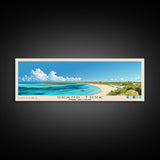 Grand Turk, Turks and Caicos Panoramic Print, Vacation Gift, Turks and Caicos Wall Art, Beach Painting, Beach Decor, Beach Or Lakehouse Art