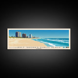 Gulf Shores Public Beach, Alabama Panoramic Beach Print, Vacation Gift, Alabama Wall Art, Beach Painting, Beach Decor, Beach Painting