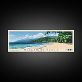 Hellshire Beach, Jamaica Panoramic Beach Print, Vacation Gift, Jamaica Wall Art, Framed Canvas Print, Framed Beach Painting