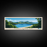 Horseshoe Bay, Fiji Panoramic Beach Print, Vacation Gift, Fiji Wall Art, Framed Canvas Print, Framed Beach Painting