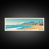 Huanchaco, Peru Panoramic Print, Vacation Gift, Peru Wall Art, Beach Painting, Beach Decor, Large Wall Art, Wood Frame Art