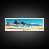 Ipanema, Brazil Panoramic Beach Print, Vacation Gift, Brazil Wall Art, Beach Painting, Beach Decor, Beach Painting