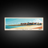 Island of Ré, France Panoramic Beach Print, Vacation Gift, France Wall Art, Framed Canvas Print, Framed Beach Painting