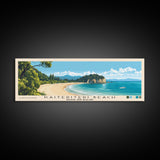 Kaiteriteri Beach, Nelson, New Zealand Panoramic Beach Print, Vacation Gift, Nelson, New Zealand Wall Art, Beach Painting, Beach Decor, Beach Painting