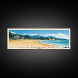 Katsurahama Beach, Japan Panoramic Beach Print, Vacation Gift, Japan Wall Art, Framed Canvas Print, Framed Beach Painting