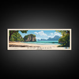 Koh Kradan, Thailand Panoramic Print, Vacation Gift, Thailand Wall Art, Beach Painting, Beach Decor, Beach Or Lakehouse Art