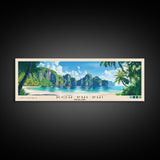 Koh Phi Phi, Thailand Panoramic Beach Print, Vacation Gift, Thailand Wall Art, Beach Painting, Beach Decor, Beach Painting