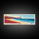 Kokkini (Red) Beach, Greece Panoramic Print, Vacation Gift, Greece Wall Art, Beach Painting, Beach Decor, Large Wall Art, Wood Frame Art