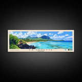 La Cuvette, Mauritius Panoramic Print, Vacation Gift, Mauritius Wall Art, Beach Painting, Beach Decor, Large Wall Art, Wood Frame Art