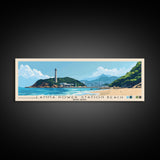 Lamma Power Station Beach, Hong Kong Panoramic Print, Vacation Gift, Hong Kong Wall Art, Beach Painting, Beach Decor, Large Wall Art, Wood Frame Art