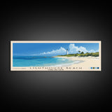 Lighthouse Beach, Turks and Caicos Panoramic Beach Print, Vacation Gift, Turks and Caicos Wall Art, Beach Painting, Beach Decor, Beach Painting