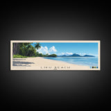 Liku Beach, Fiji Panoramic Beach Print, Vacation Gift, Fiji Wall Art, Framed Canvas Print, Framed Beach Painting