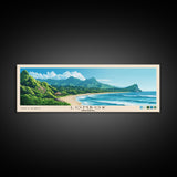 Lombok, Indonesia Panoramic Beach Print, Vacation Gift, Indonesia Wall Art, Framed Canvas Print, Framed Beach Painting