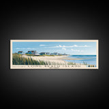 Long Beach Island, New Jersey Panoramic Print, Vacation Gift, New Jersey Wall Art, Beach Painting, Beach Decor, Beach Or Lakehouse Art