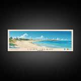 Long Island, Bahamas Panoramic Beach Print, Vacation Gift, Bahamas Wall Art, Beach Painting, Beach Decor, Beach Painting