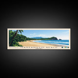 Manzanillo Beach, Costa Rica Panoramic Print, Vacation Gift, Costa Rica Wall Art, Beach Painting, Beach Decor, Large Wall Art, Wood Frame Art