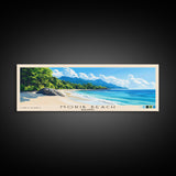 Morib Beach, Malasyia Panoramic Beach Print, Vacation Gift, Malasyia Wall Art, Framed Canvas Print, Framed Beach Painting