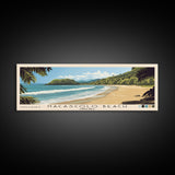 Nacascolo Beach, Costa Rica Panoramic Print, Vacation Gift, Costa Rica Wall Art, Beach Painting, Beach Decor, Large Wall Art, Wood Frame Art