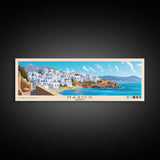 Naxos, Greece Panoramic Beach Print, Vacation Gift, Greece Wall Art, Beach Painting, Beach Decor, Beach Painting