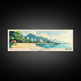 Nha Trang, Vietnam Panoramic Print, Vacation Gift, Vietnam Wall Art, Beach Painting, Beach Decor, Large Wall Art, Wood Frame Art