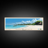 Nungwi Beach, Zanzibar Panoramic Beach Print, Vacation Gift, Zanzibar Wall Art, Framed Canvas Print, Framed Beach Painting