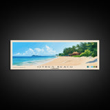 Otres Beach, Cambodia Panoramic Print, Vacation Gift, Cambodia Wall Art, Beach Painting, Beach Decor, Large Wall Art, Wood Frame Art