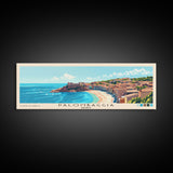 Palombaggia, France Panoramic Beach Print, Vacation Gift, France Wall Art, Framed Canvas Print, Framed Beach Painting