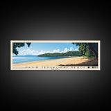 Pasir Tengkorak Beach, Malasyia Panoramic Print, Vacation Gift, Malasyia Wall Art, Beach Painting, Beach Decor, Large Wall Art, Wood Frame Art