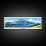 Pico Island, Portugal Panoramic Beach Print, Vacation Gift, Portugal Wall Art, Framed Canvas Print, Framed Beach Painting