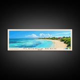 Placencia Beach, Belize Panoramic Beach Print, Vacation Gift, Belize Wall Art, Framed Canvas Print, Framed Beach Painting