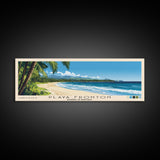 Playa Fronton, Dominican Republic Panoramic Print, Vacation Gift, Dominican Republic Wall Art, Beach Painting, Beach Decor, Beach Or Lakehouse Art