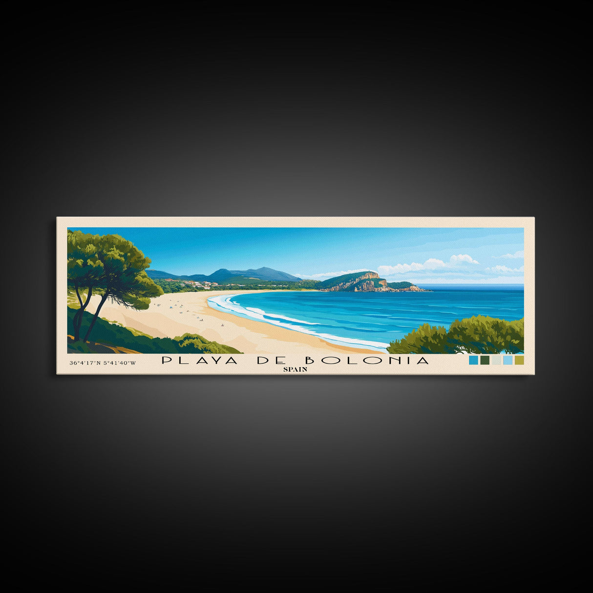 Playa de Bolonia, Spain Panoramic Print, Vacation Gift, Spain Wall Art, Vacation Wall Art, Vacatation Memories, Beach Decor, Beach Or Lakehouse Art