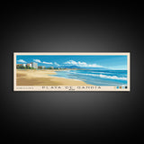 Playa de Gandía, Spain Panoramic Beach Print, Vacation Gift, Spain Wall Art, Beach Painting, Beach Decor, Beach Painting