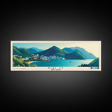 Pui O, Hong Kong Panoramic Print, Vacation Gift, Hong Kong Wall Art, Beach Painting, Beach Decor, Large Wall Art, Wood Frame Art