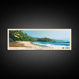 Punta Cocles, Costa Rica Panoramic Beach Print, Vacation Gift, Costa Rica Wall Art, Beach Painting, Beach Decor, Beach Painting