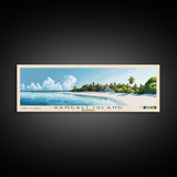 Rangali Island, Maldives Panoramic Beach Print, Vacation Gift, Maldives Wall Art, Beach Painting, Beach Decor, Beach Painting