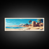 Ras Sudr, Egypt Panoramic Print, Vacation Gift, Egypt Wall Art, Beach Painting, Beach Decor, Large Wall Art, Wood Frame Art