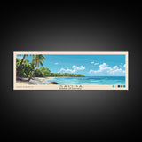 Saona, Dominican Republic Panoramic Print, Vacation Gift, Dominican Republic Wall Art, Beach Painting, Beach Decor, Large Wall Art, Wood Frame Art