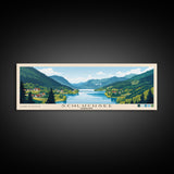 Schluchsee, Germany Panoramic Beach Print, Vacation Gift, Germany Wall Art, Framed Canvas Print, Framed Beach Painting