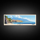 Sicily, Italy Panoramic Beach Print, Vacation Gift, Italy Wall Art, Beach Painting, Beach Decor, Beach Painting