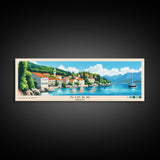 Sipar, Croatia Panoramic Beach Print, Vacation Gift, Croatia Wall Art, Framed Canvas Print, Framed Beach Painting