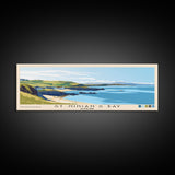 St Ninian’s Bay, Scotland Panoramic Print, Vacation Gift, Scotland Wall Art, Beach Painting, Beach Decor, Large Wall Art, Wood Frame Art