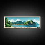 Taboga Island, Panamá Panoramic Beach Print, Vacation Gift, Panamá Wall Art, Framed Canvas Print, Framed Beach Painting