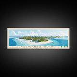 Veligandu Island, Maldives Panoramic Beach Print, Vacation Gift, Maldives Wall Art, Beach Painting, Beach Decor, Beach Painting