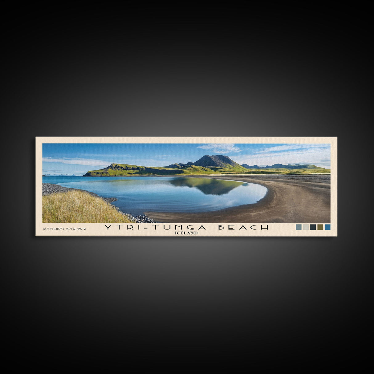 Ytri-Tunga Beach, Iceland Panoramic Print, Vacation Gift, Iceland Wall Art, Beach Painting, Beach Decor, Beach Or Lakehouse Art