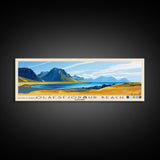 Ólafsfjörður Beach, Iceland Panoramic Print, Vacation Gift, Iceland Wall Art, Beach Painting, Beach Decor, Beach Or Lakehouse Art