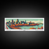 Cincinnati Ohio Panoramic Travel Poster Canvas Print