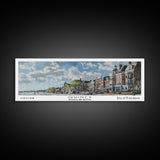 Quincy Massachusetts Panoramic Print, Elegant Framed Canvas Print, Travel Poster Art, Home Decoration, Office Wall Art, Gift Idea