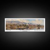 Riverside California Panoramic Print, Creative Framed Canvas Print, Travel Poster Art, Living Room Decor, Home Wall Art, Gift Idea