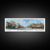 Sandy Springs Georgia Panoramic Print, Modern Framed Canvas Print, City Travel Poster, Home Decoration, Wall Art, Gift Idea